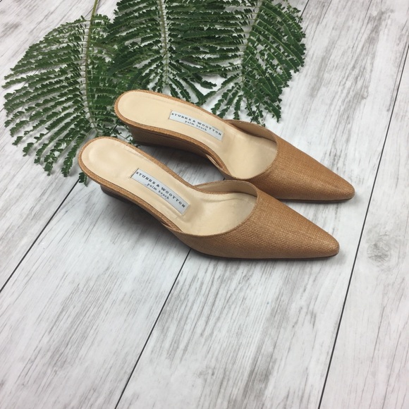 Stubbs & Wootton Palm Beach Woven Wedge Mules - Picture 3 of 7